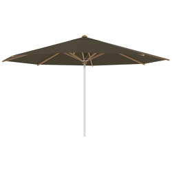 Shady umbrella 4,5m round stainless steel pole & teak ribs | Parasols | Royal Botania