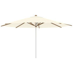 Shady umbrella 4,5m round stainless steel pole & teak ribs | Parasols | Royal Botania