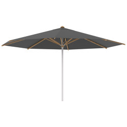 Shady umbrella 4,5m round stainless steel pole & teak ribs | Parasols | Royal Botania