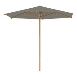 Shady Slim umbrella 3m round teak pole & teak ribs | Parasols | Royal Botania