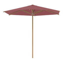 Shady Slim umbrella 3m round teak pole & teak ribs | Ombrelloni | Royal Botania