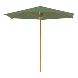 Shady Slim umbrella 3m round teak pole & teak ribs | Parasols | Royal Botania