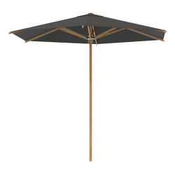 Shady Slim umbrella 3m round teak pole & teak ribs | Parasols | Royal Botania