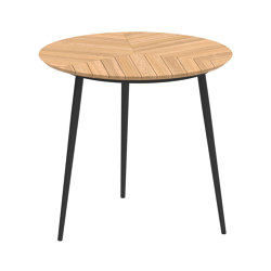 Styletto table 120R bar table teak top | Mesas altas | Royal Botania