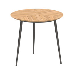 Styletto table 120R table-bar plateau en teck | Tables hautes | Royal Botania