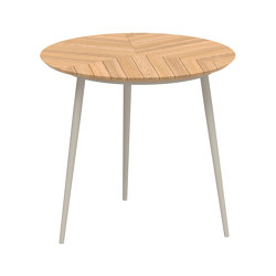 Styletto table 120R bar table teak top | Tavoli alti | Royal Botania