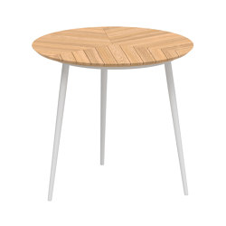 Styletto table 120R bar table teak top | Tavoli alti | Royal Botania