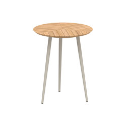 Styletto table ronde 90 table-bar plateau en teck | Tables hautes | Royal Botania