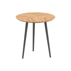 Styletto round table 90 counter height teak top | Tavoli pranzo | Royal Botania