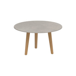 Styletto round table 90 high lounge teak legs | Tavolini bassi | Royal Botania