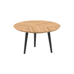 Styletto table ronde 90 high lounge plateau en teck | Tables basses | Royal Botania