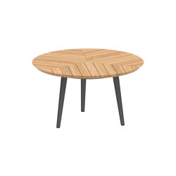 Styletto round table 90 high lounge teak top | Mesas de centro | Royal Botania