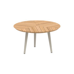 Styletto table ronde 90 high lounge plateau en teck | Tables basses | Royal Botania