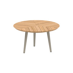 Styletto round table 90 high lounge teak top | Tavolini bassi | Royal Botania