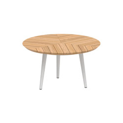 Styletto round table 90 high lounge teak top | Couchtische | Royal Botania