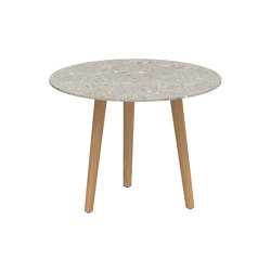 Styletto round table 90 low dining teak legs | Dining tables | Royal Botania