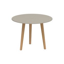 Styletto round table 90 low dining teak legs | Tavoli pranzo | Royal Botania