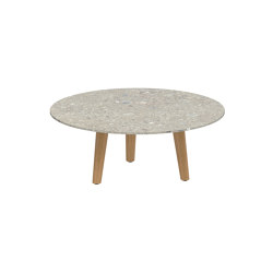 Styletto round table 90 low lounge teak legs | Coffee tables | Royal Botania