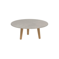 Styletto round table 90 low lounge teak legs | Mesas de centro | Royal Botania