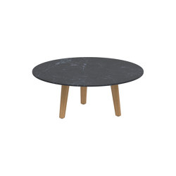 Styletto round table 90 low lounge teak legs | Mesas de centro | Royal Botania