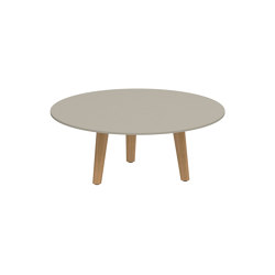 Styletto round table 90 low lounge teak legs | Mesas de centro | Royal Botania