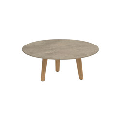 Styletto round table 90 low lounge teak legs | Mesas de centro | Royal Botania