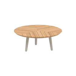 Styletto table ronde 90 low lounge plateau en teck | Tables basses | Royal Botania