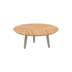 Styletto round table 90 low lounge teak top | Coffee tables | Royal Botania