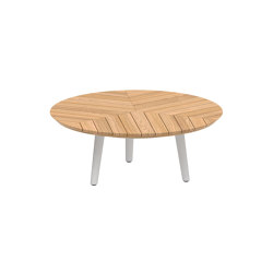 Styletto round table 90 low lounge teak top | Tavolini bassi | Royal Botania