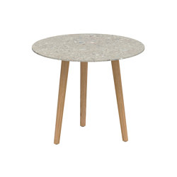 Styletto round table 90 standard dining teak legs | Mesas comedor | Royal Botania