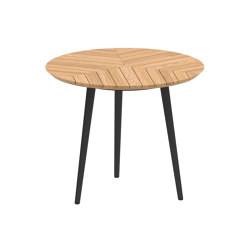 Styletto round table 90 standard dining teak top | Tavoli pranzo | Royal Botania