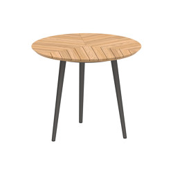 Styletto round table 90 standard dining teak top | Mesas comedor | Royal Botania