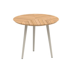 Styletto round table 90 standard dining teak top | Tavoli pranzo | Royal Botania