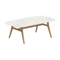 Zidiz table 220x120cm coated aluminium or teak & ceramic top | Dining tables | Royal Botania