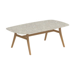 Zidiz table 220x120cm coated aluminium or teak & ceramic top | Dining tables | Royal Botania