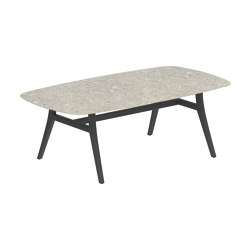 Zidiz table 220x120cm coated aluminium or teak & ceramic top | Dining tables | Royal Botania