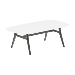 Zidiz table 220x120cm coated aluminium or teak & ceramic top | Dining tables | Royal Botania