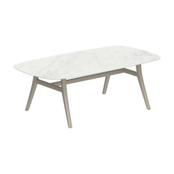 Zidiz table 220x120cm coated aluminium or teak & ceramic top | Dining tables | Royal Botania