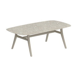 Zidiz table 220x120cm coated aluminium or teak & ceramic top | Dining tables | Royal Botania