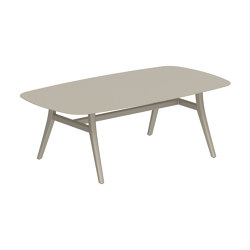 Zidiz table 220x120cm coated aluminium or teak & ceramic top | Dining tables | Royal Botania