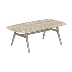 Zidiz table 220x120cm coated aluminium or teak & ceramic top | Dining tables | Royal Botania