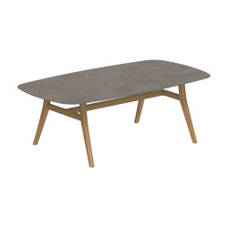 Zidiz table 220x120cm coated aluminium or teak & ceramic top | Dining tables | Royal Botania