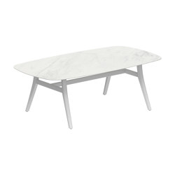 Zidiz table 220x120cm coated aluminium or teak & ceramic top | Dining tables | Royal Botania