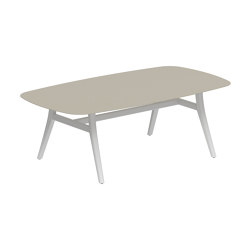 Zidiz table 220x120cm coated aluminium or teak & ceramic top | Dining tables | Royal Botania