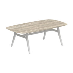 Zidiz table 220x120cm coated aluminium or teak & ceramic top | Mesas comedor | Royal Botania