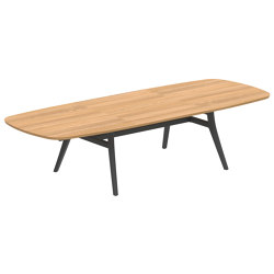 Zidiz extendable table 220-320x120cm teak & teak top | Dining tables | Royal Botania