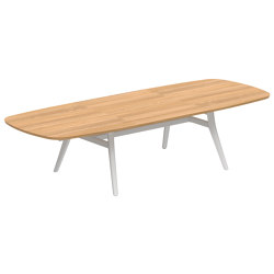 Zidiz extendable table 220-320x120cm teak & teak top | Dining tables | Royal Botania