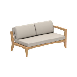 Zenhit Lounge two seater left armrest teak | Sofás | Royal Botania