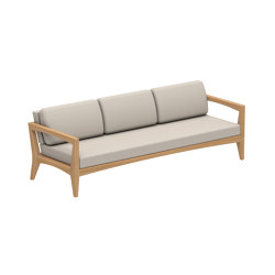 Zenhit Lounge three seater with armrests teak