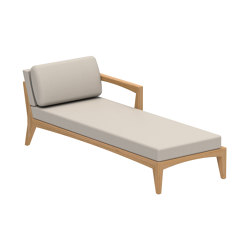 Zenhit Lounge daybed left armrest teak | Day beds / Lounger | Royal Botania